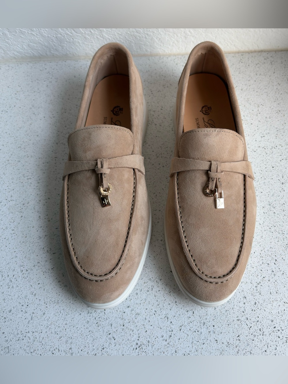 Loro Piana summer Charms Walk Women Loafers 38